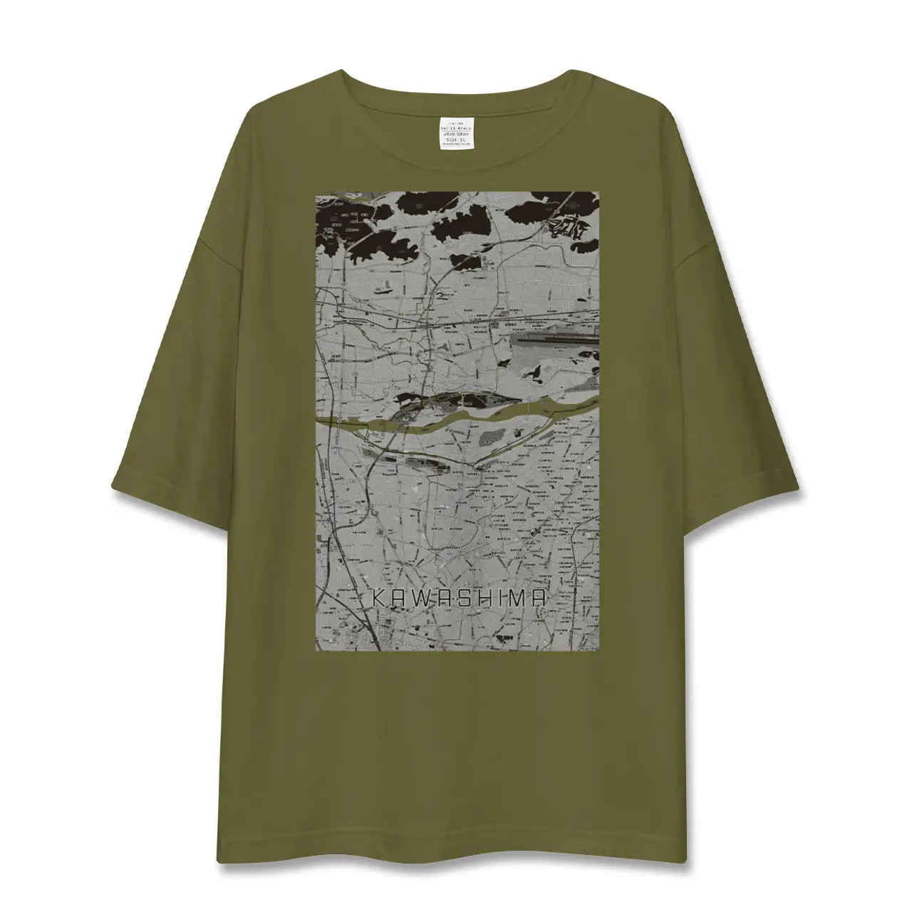 【川島(岐阜県)】地図柄ビッグシルエットTシャツ