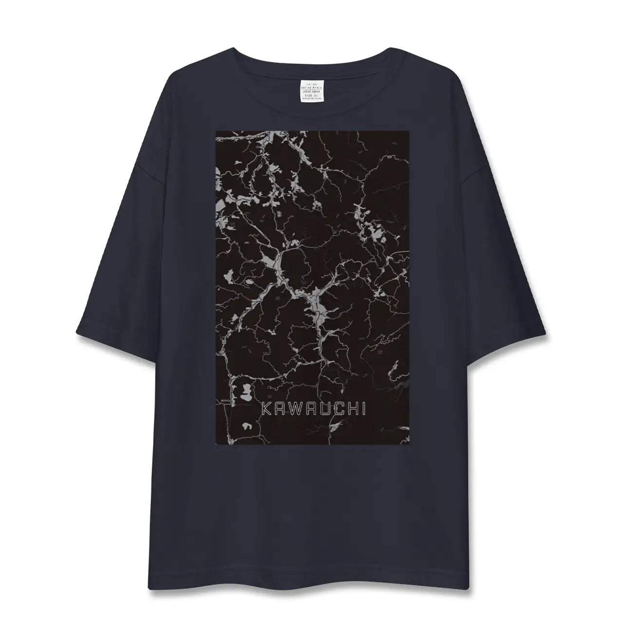 【川内(福島県)】地図柄ビッグシルエットTシャツ