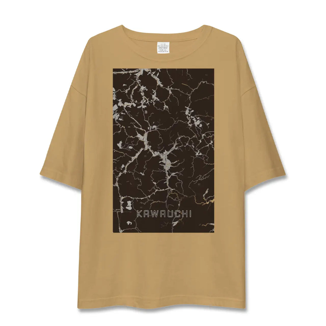 【川内(福島県)】地図柄ビッグシルエットTシャツ