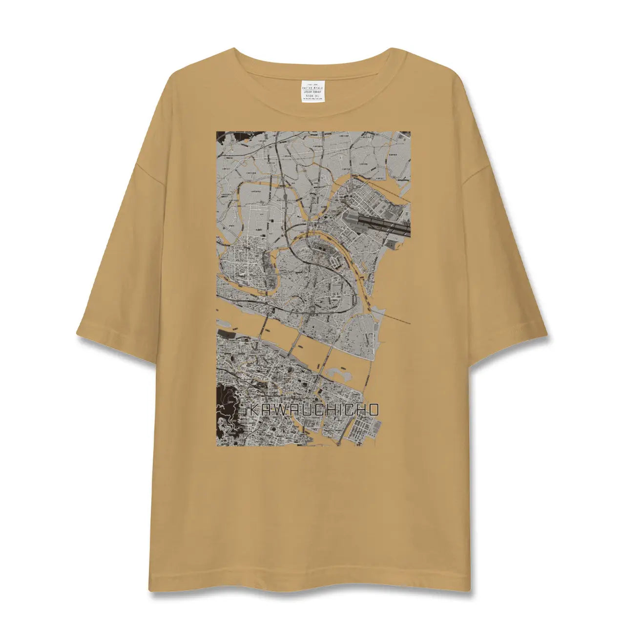 【川内町(徳島県)】地図柄ビッグシルエットTシャツ