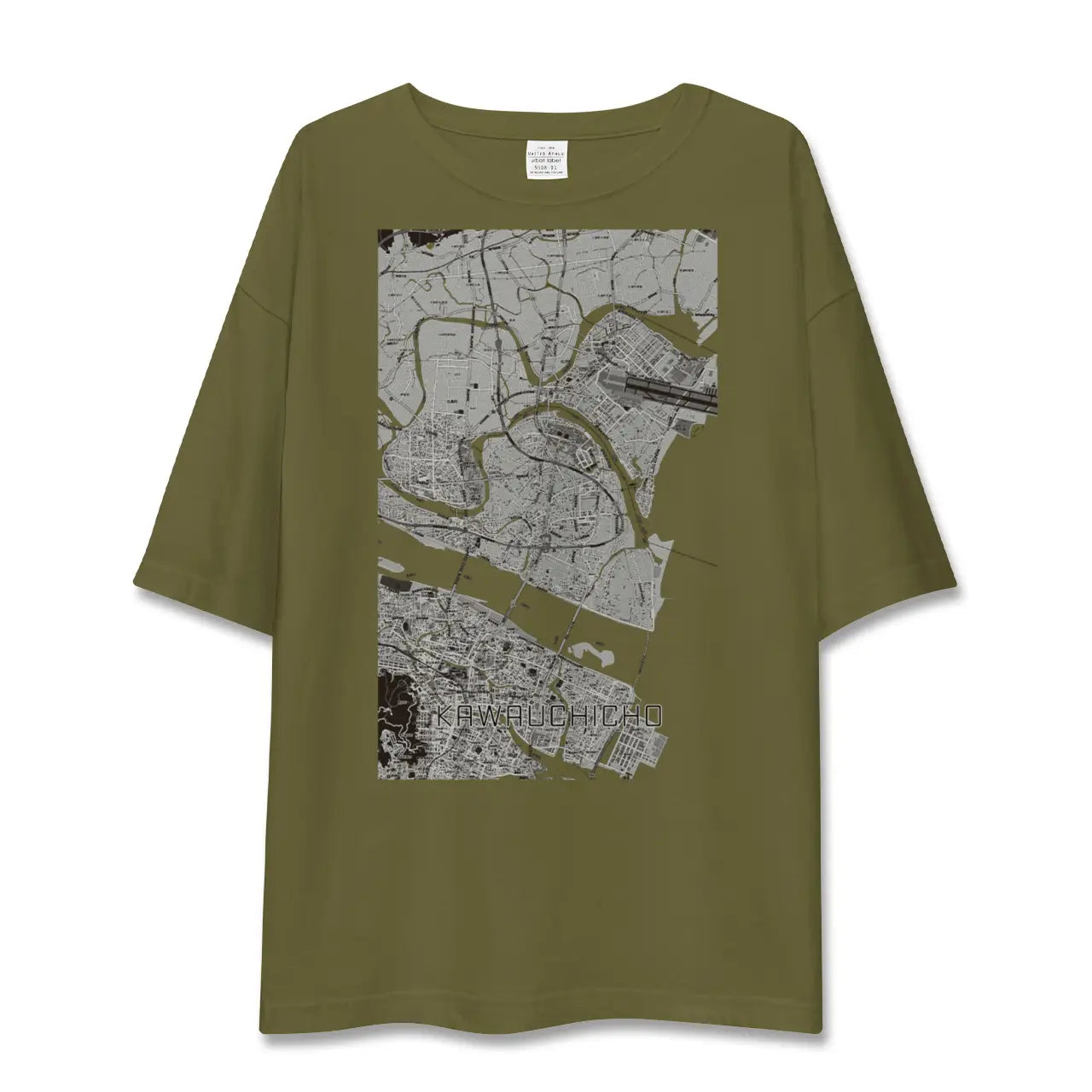 【川内町(徳島県)】地図柄ビッグシルエットTシャツ
