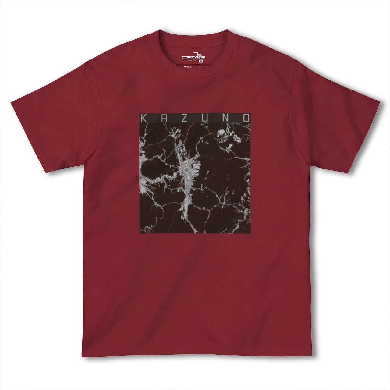 【鹿角(秋田県)】地図柄ヘビーウェイトTシャツ