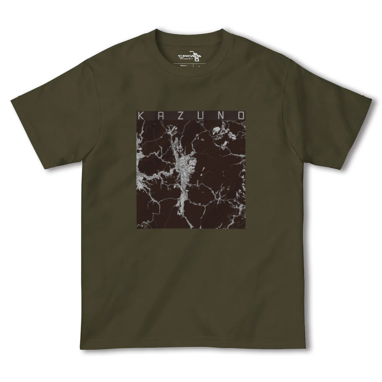 【鹿角(秋田県)】地図柄ヘビーウェイトTシャツ