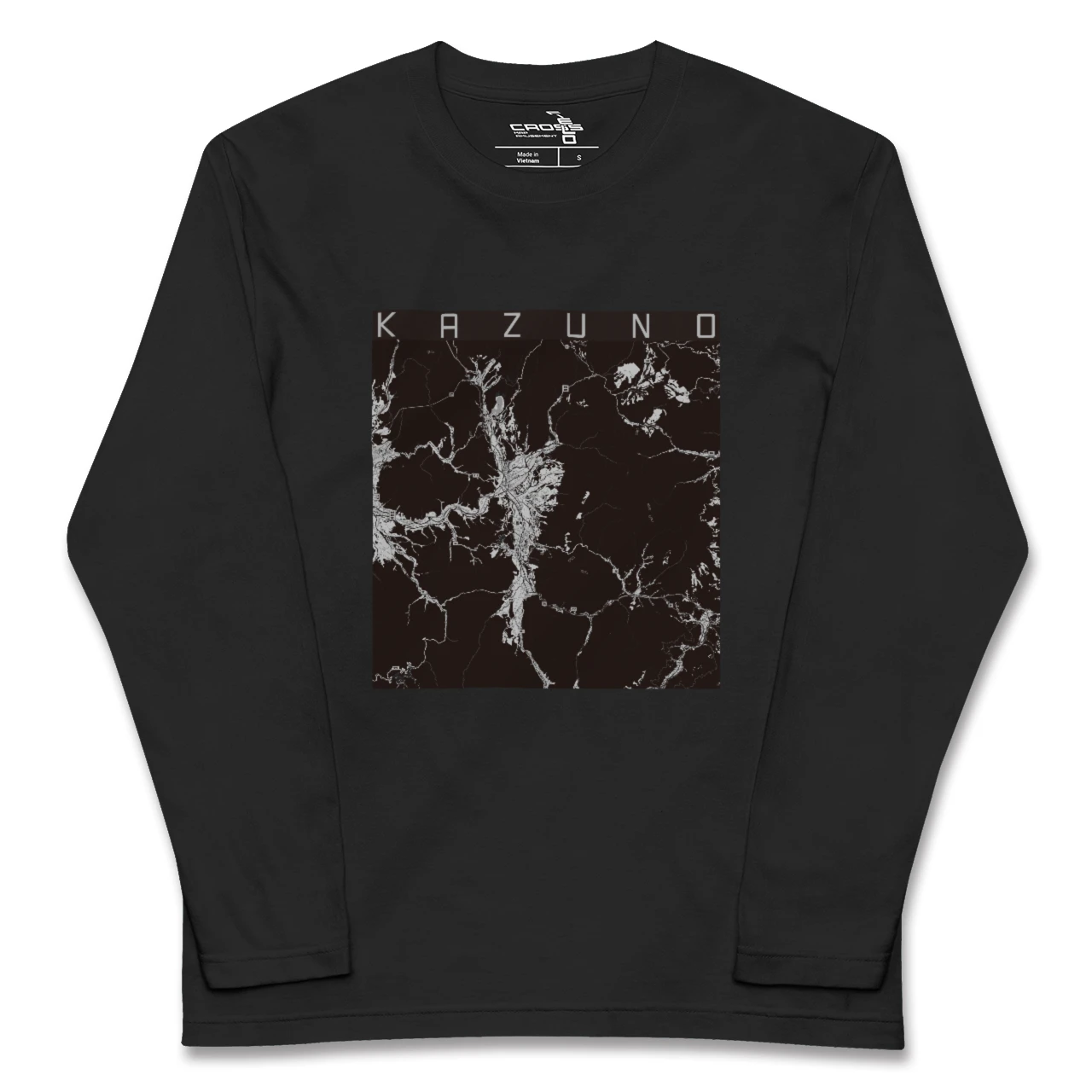 【鹿角(秋田県)】地図柄ロングスリーブTシャツ