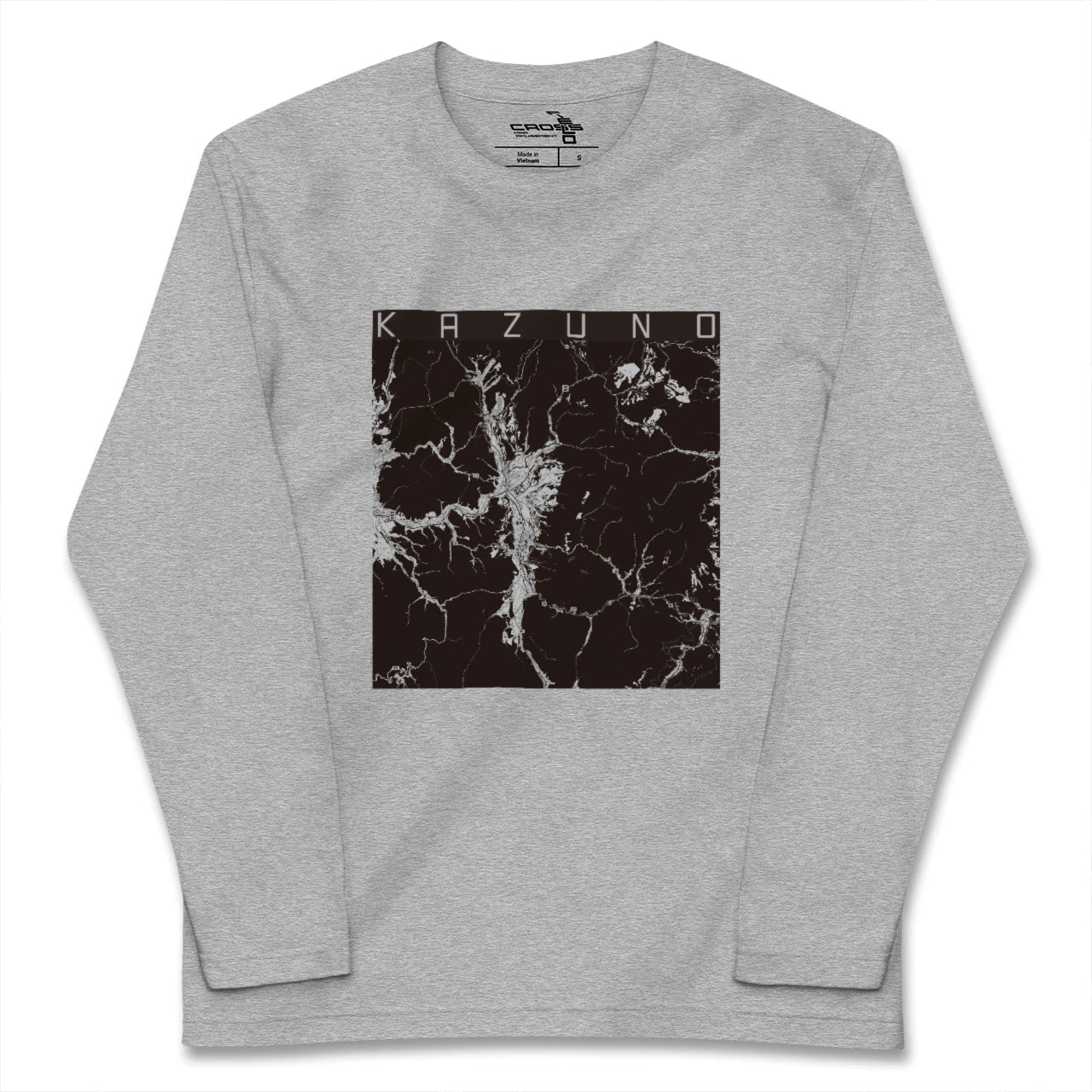 【鹿角(秋田県)】地図柄ロングスリーブTシャツ