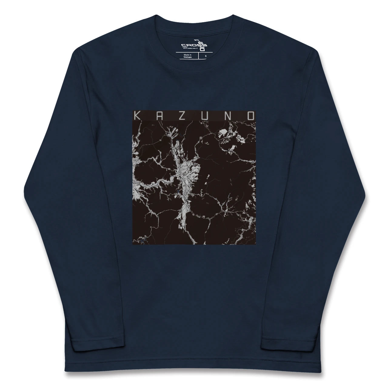 【鹿角(秋田県)】地図柄ロングスリーブTシャツ