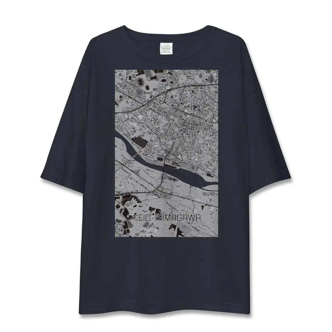 【京王多摩川(東京都)】地図柄ビッグシルエットTシャツ