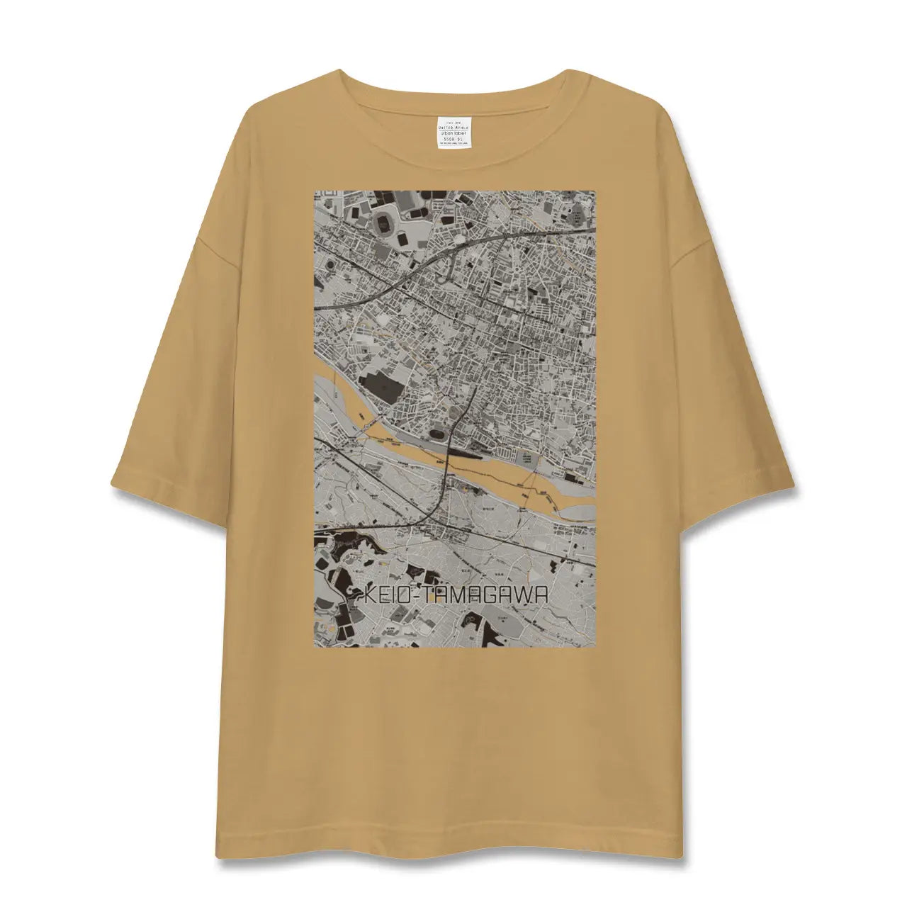 【京王多摩川(東京都)】地図柄ビッグシルエットTシャツ