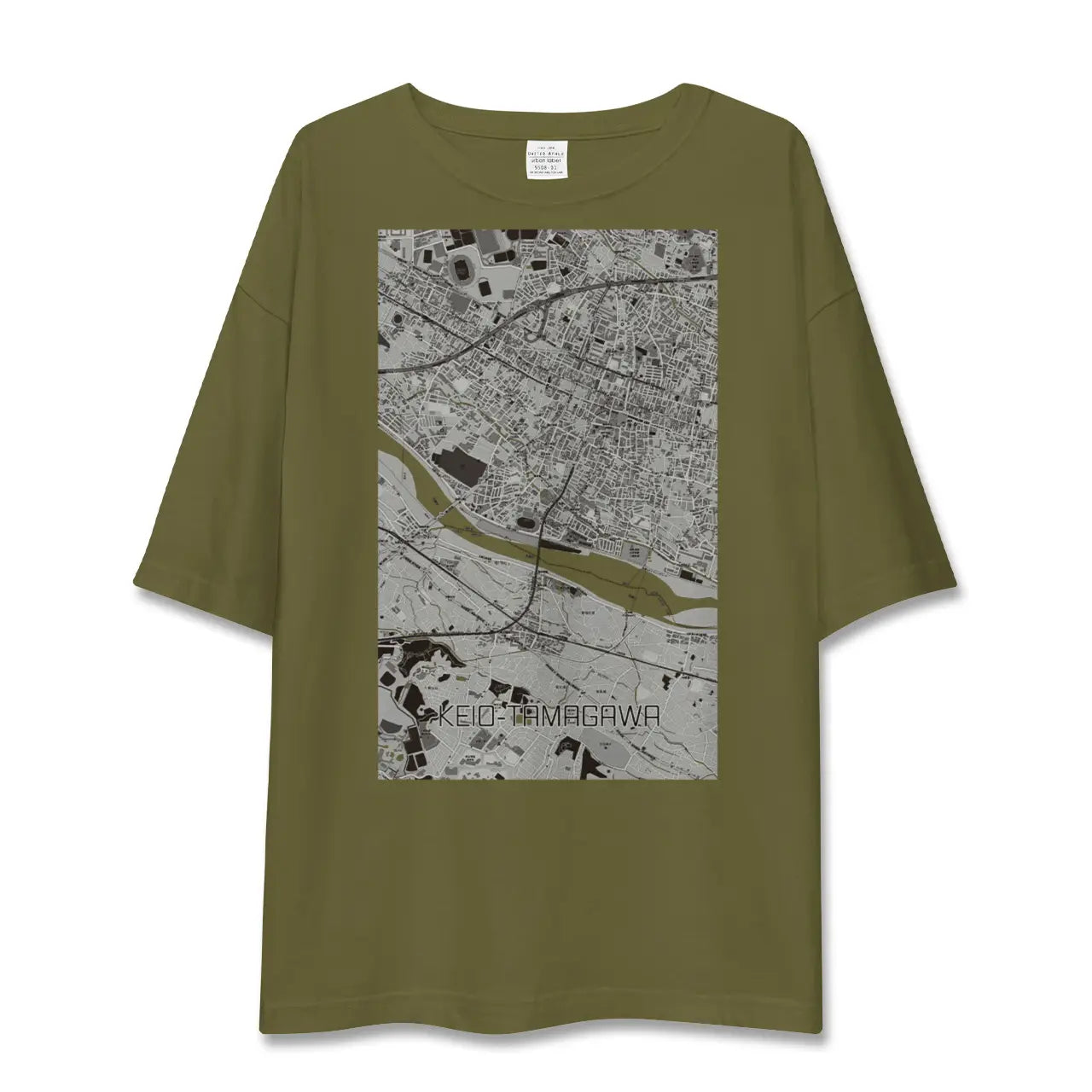 【京王多摩川(東京都)】地図柄ビッグシルエットTシャツ