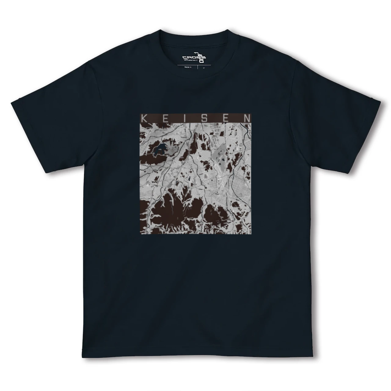 【桂川(福岡県)】地図柄ヘビーウェイトTシャツ