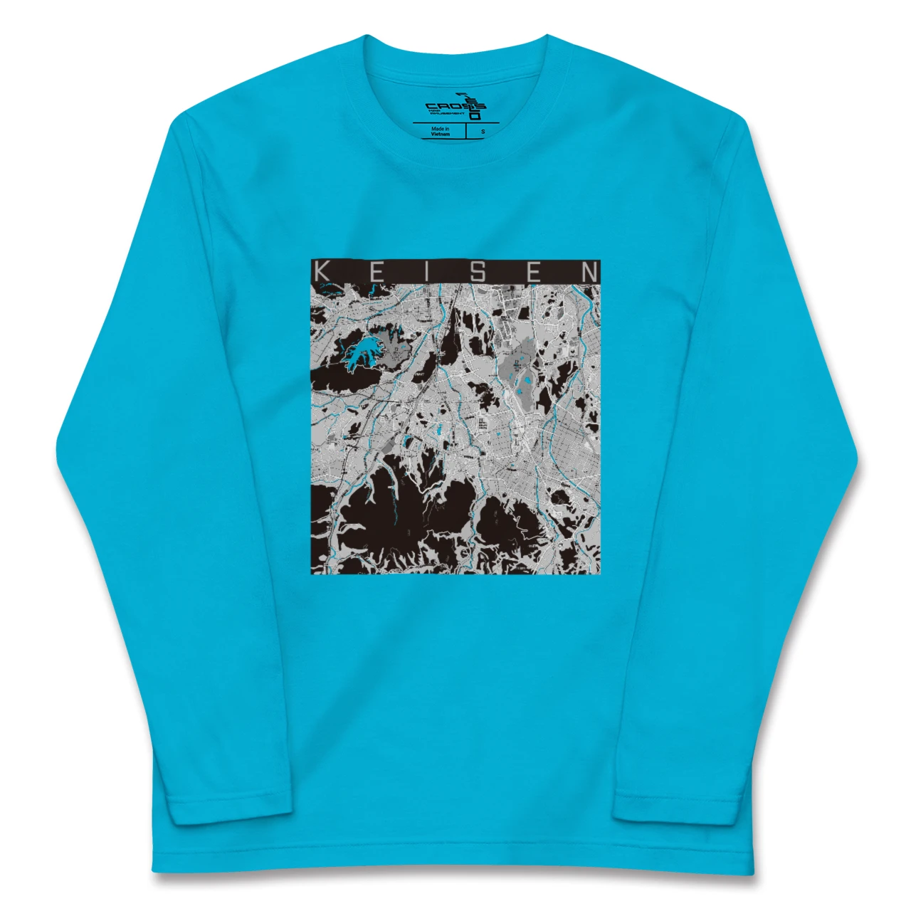 【桂川(福岡県)】地図柄ロングスリーブTシャツ