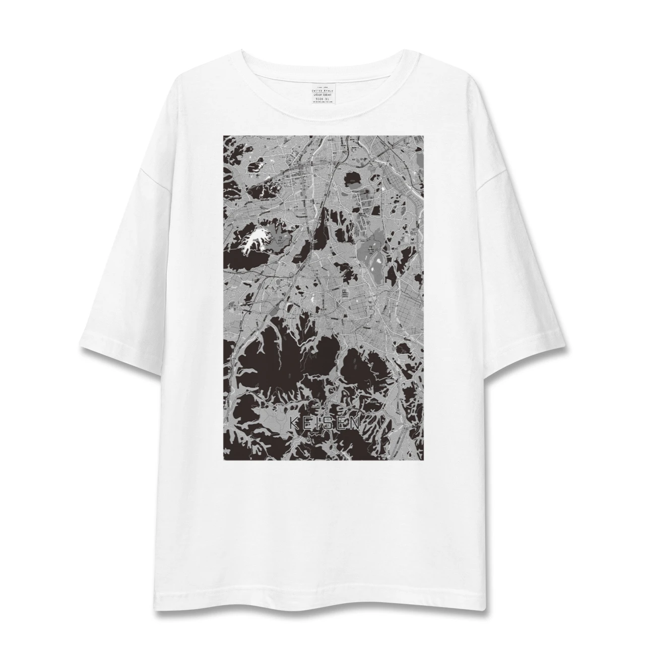 【桂川(福岡県)】地図柄ビッグシルエットTシャツ