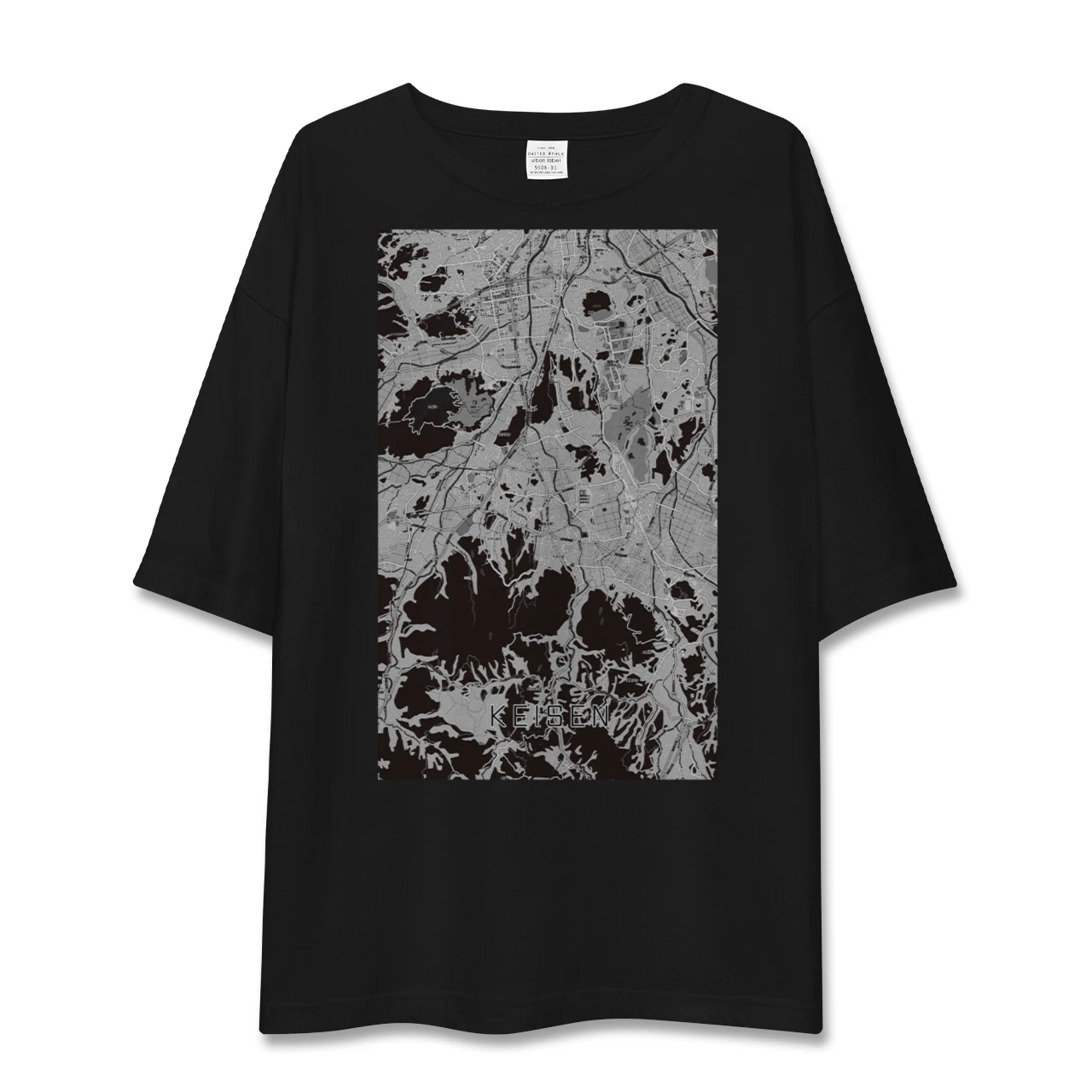 【桂川(福岡県)】地図柄ビッグシルエットTシャツ