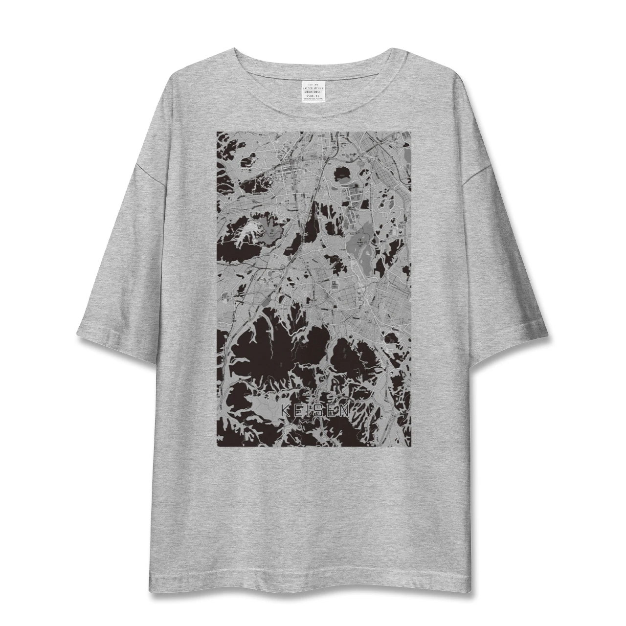 【桂川(福岡県)】地図柄ビッグシルエットTシャツ