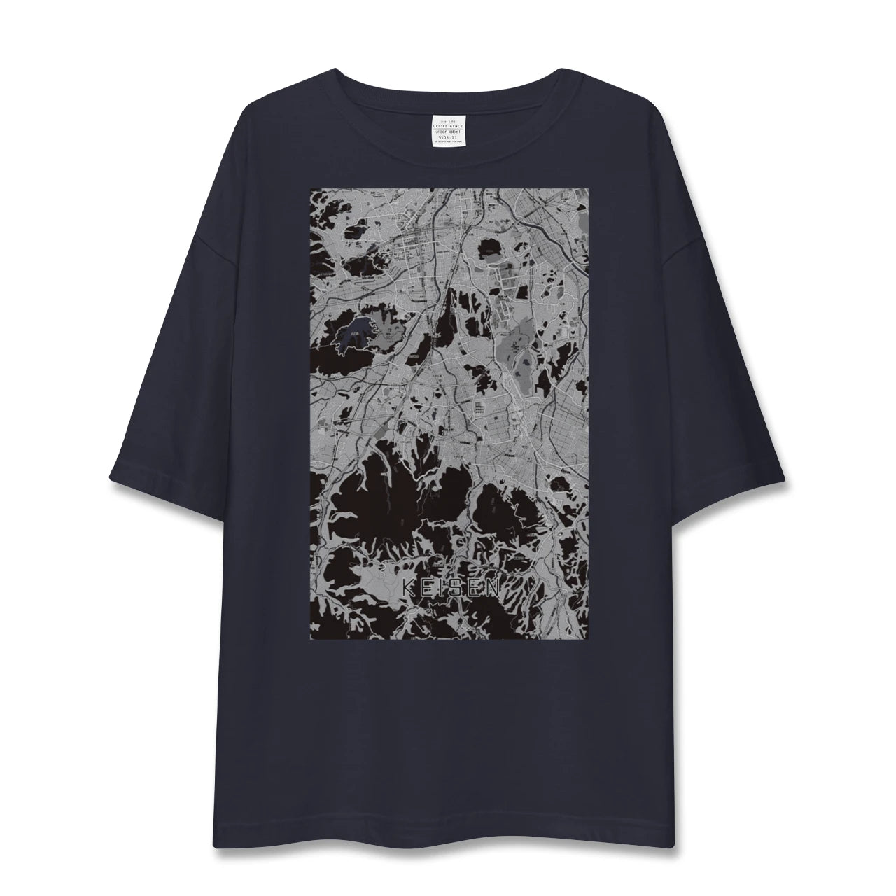 【桂川(福岡県)】地図柄ビッグシルエットTシャツ