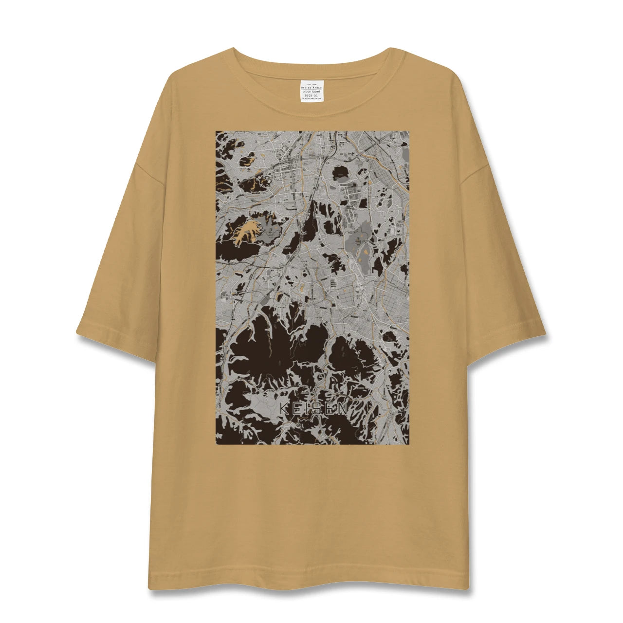 【桂川(福岡県)】地図柄ビッグシルエットTシャツ