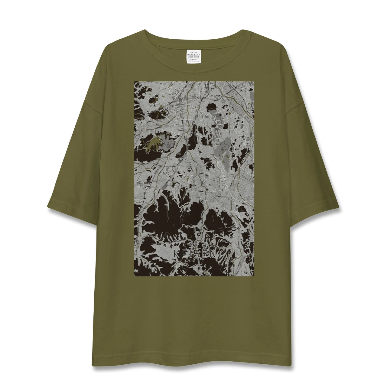 【桂川(福岡県)】地図柄ビッグシルエットTシャツ