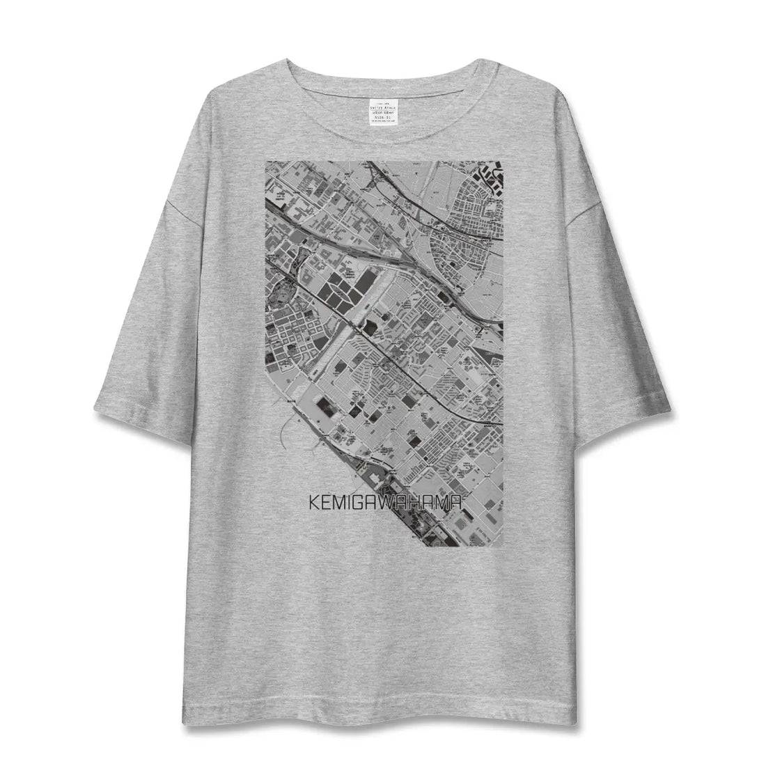 【検見川浜(千葉県)】地図柄ビッグシルエットTシャツ