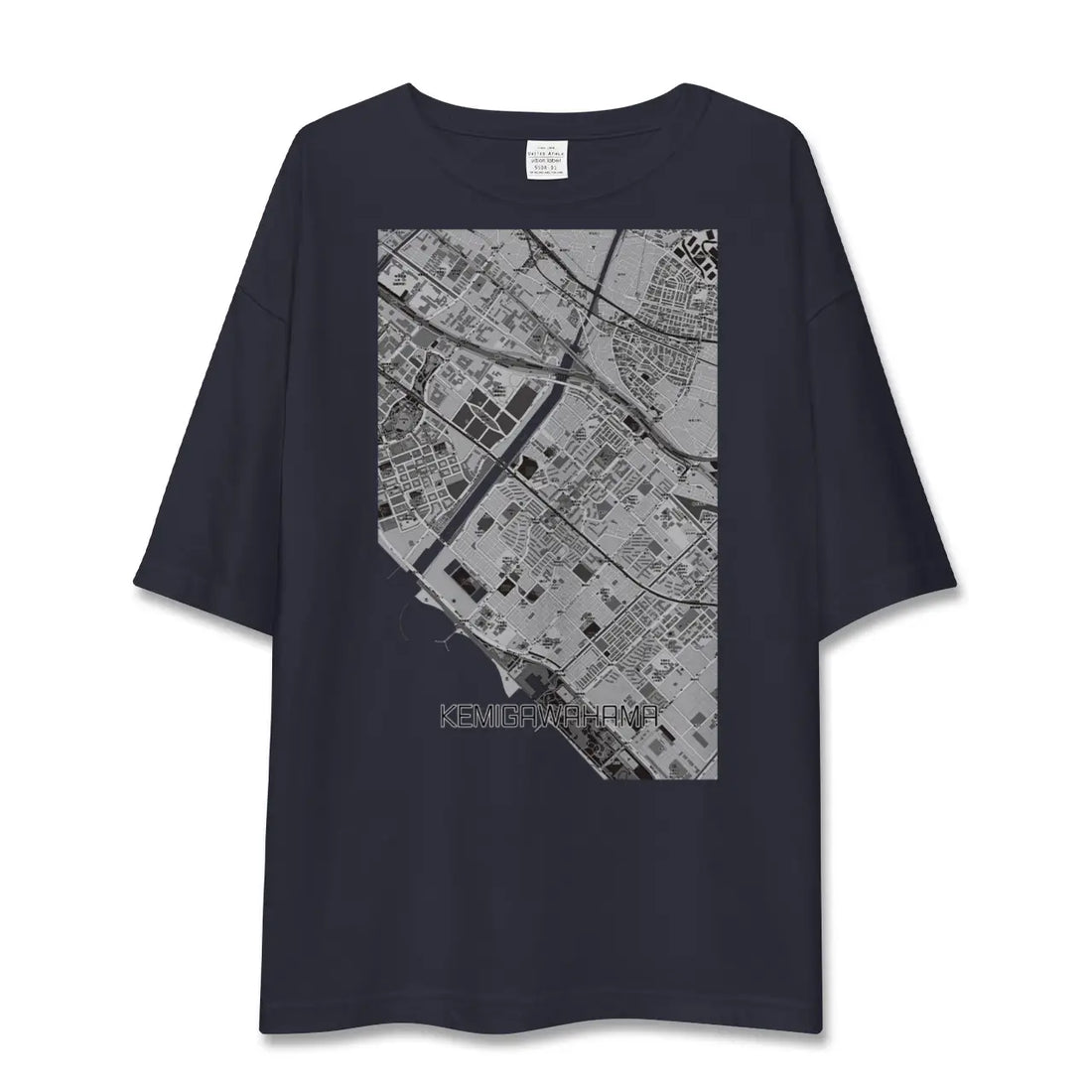 【検見川浜(千葉県)】地図柄ビッグシルエットTシャツ