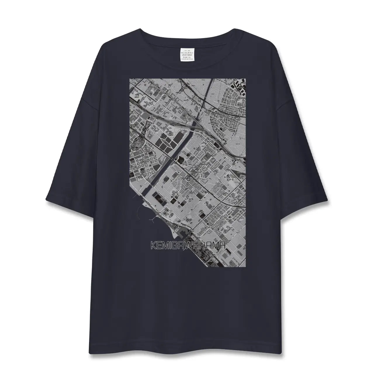 【検見川浜(千葉県)】地図柄ビッグシルエットTシャツ