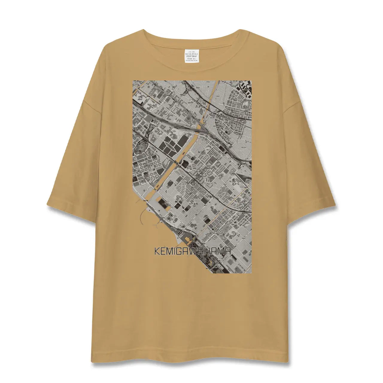 【検見川浜(千葉県)】地図柄ビッグシルエットTシャツ
