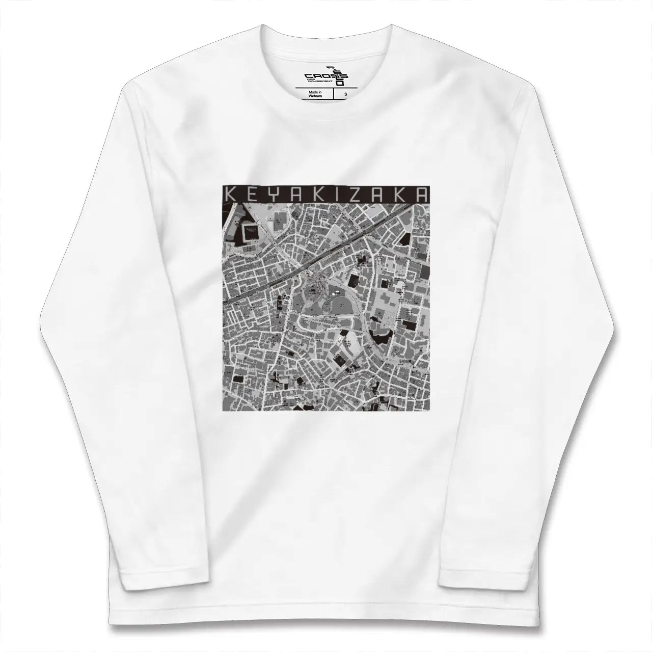 【けやき坂(東京都)】地図柄ロングスリーブTシャツ