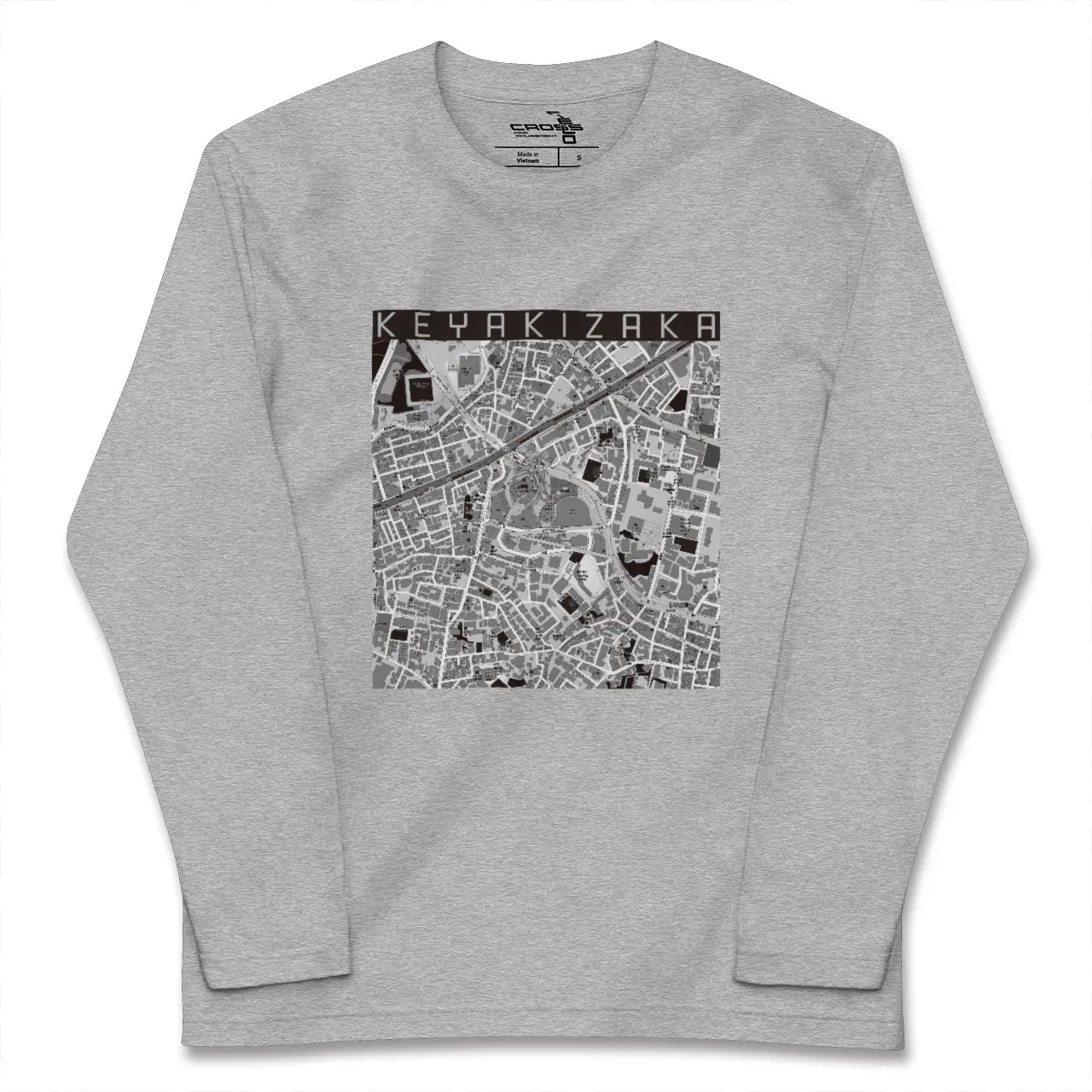 【けやき坂(東京都)】地図柄ロングスリーブTシャツ