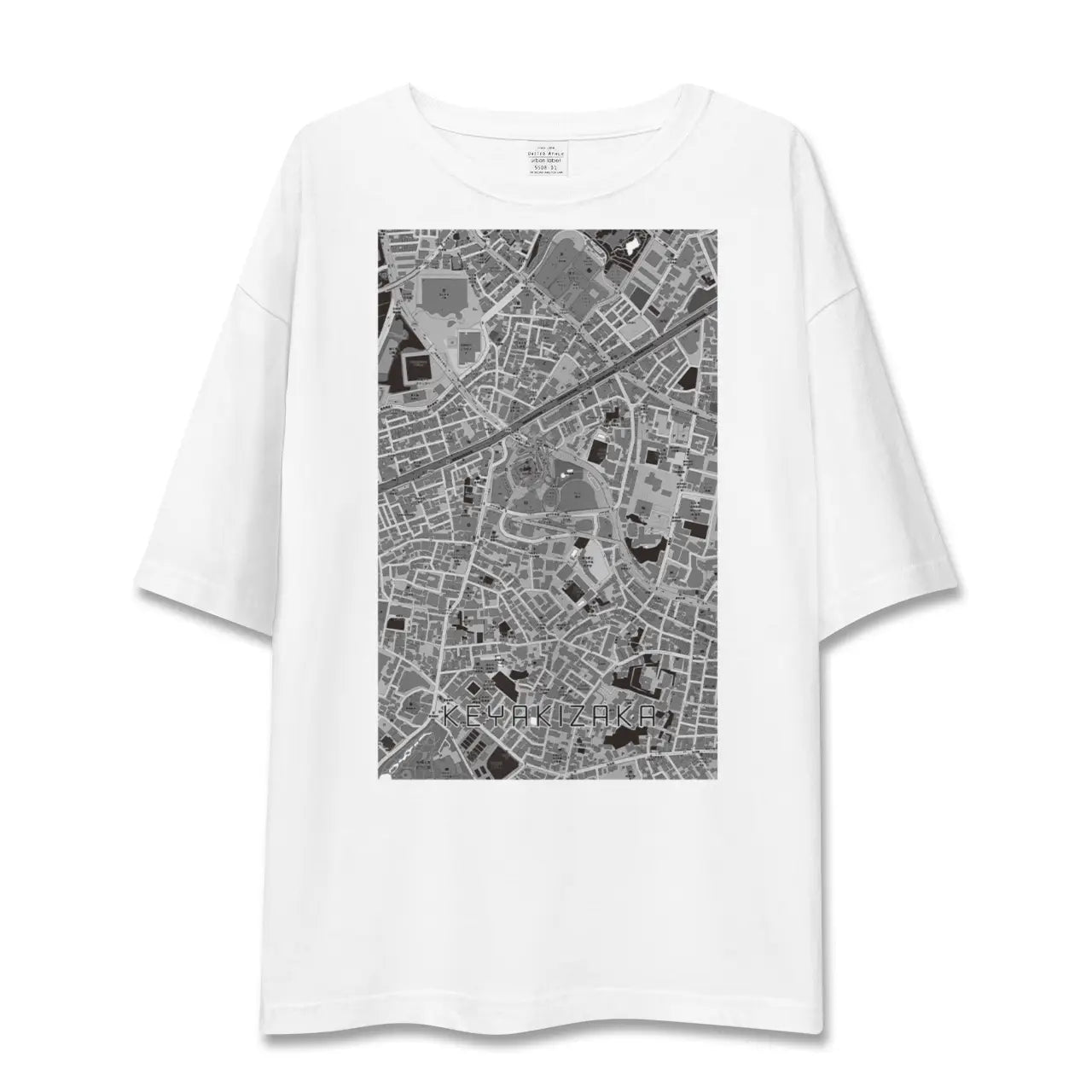 【けやき坂(東京都)】地図柄ビッグシルエットTシャツ