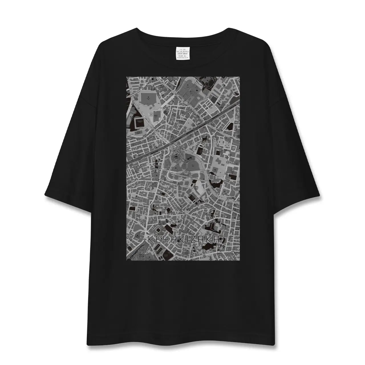 【けやき坂(東京都)】地図柄ビッグシルエットTシャツ