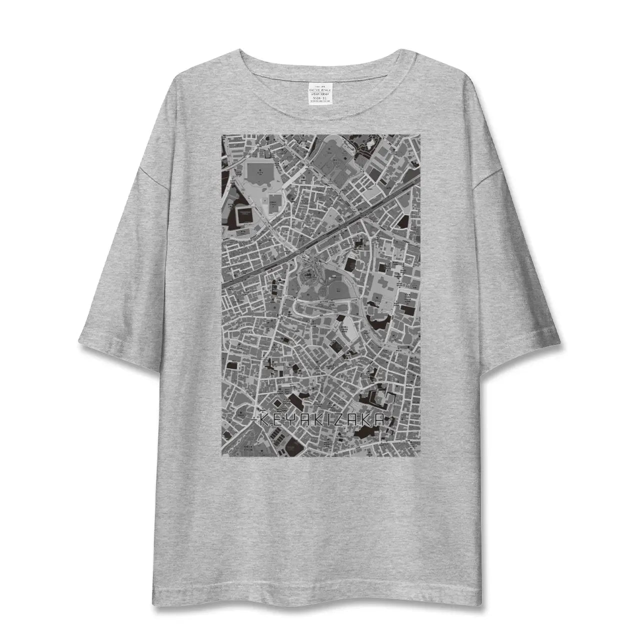 【けやき坂(東京都)】地図柄ビッグシルエットTシャツ