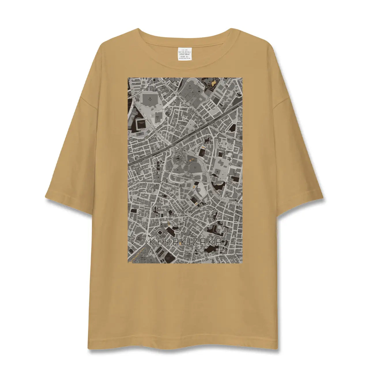 【けやき坂(東京都)】地図柄ビッグシルエットTシャツ