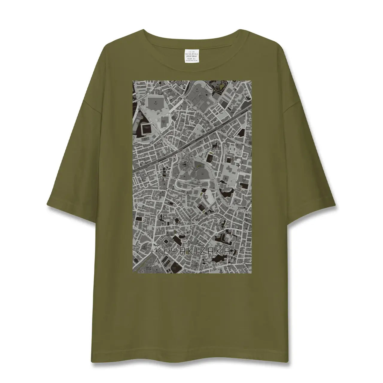 【けやき坂(東京都)】地図柄ビッグシルエットTシャツ