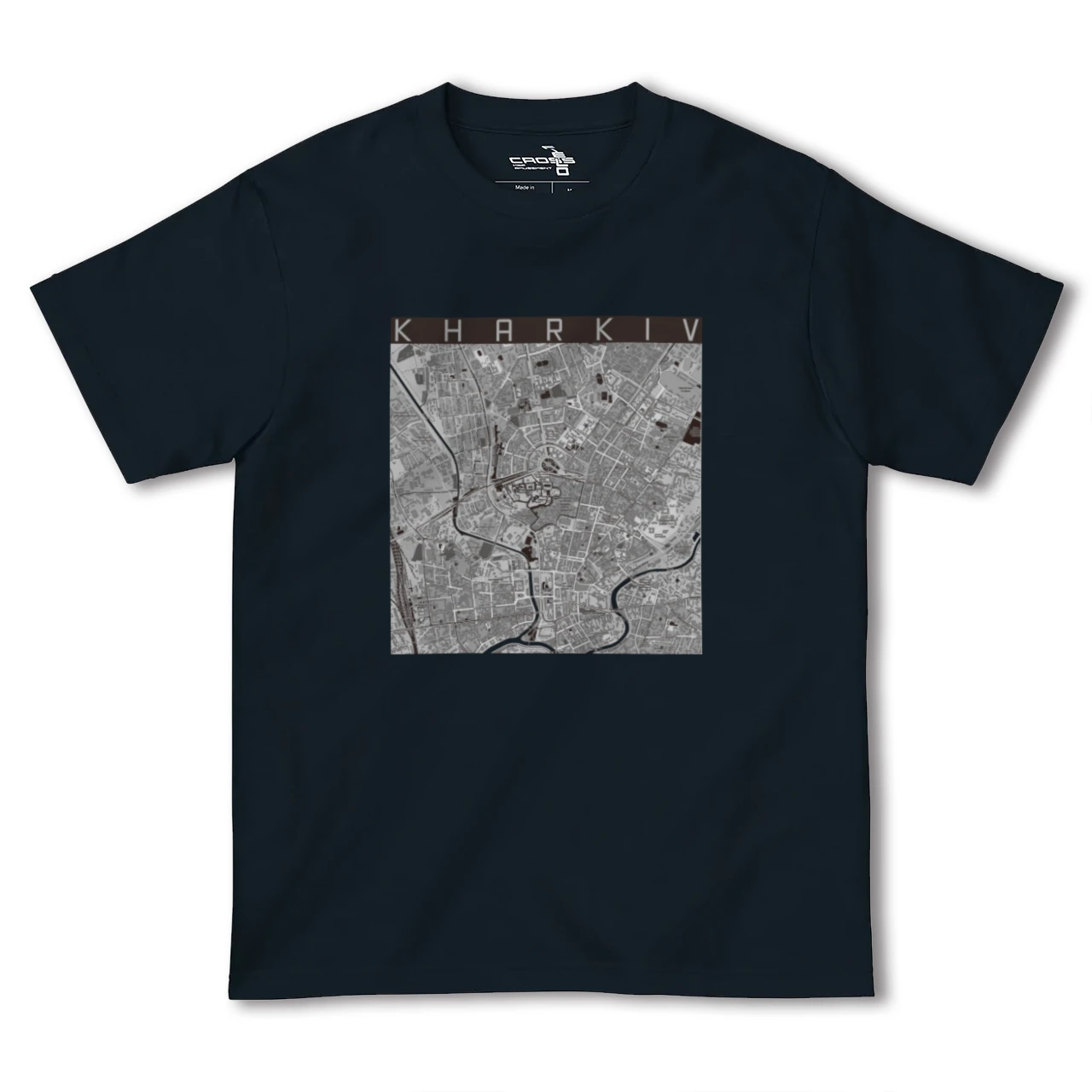 【ハルキウ(ウクライナ)】地図柄ヘビーウェイトTシャツ