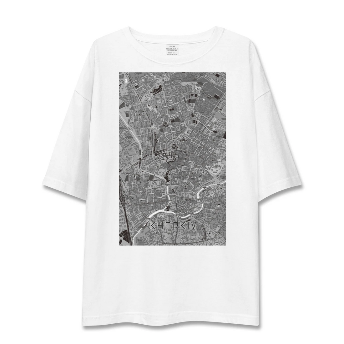 【ハルキウ(ウクライナ)】地図柄ビッグシルエットTシャツ