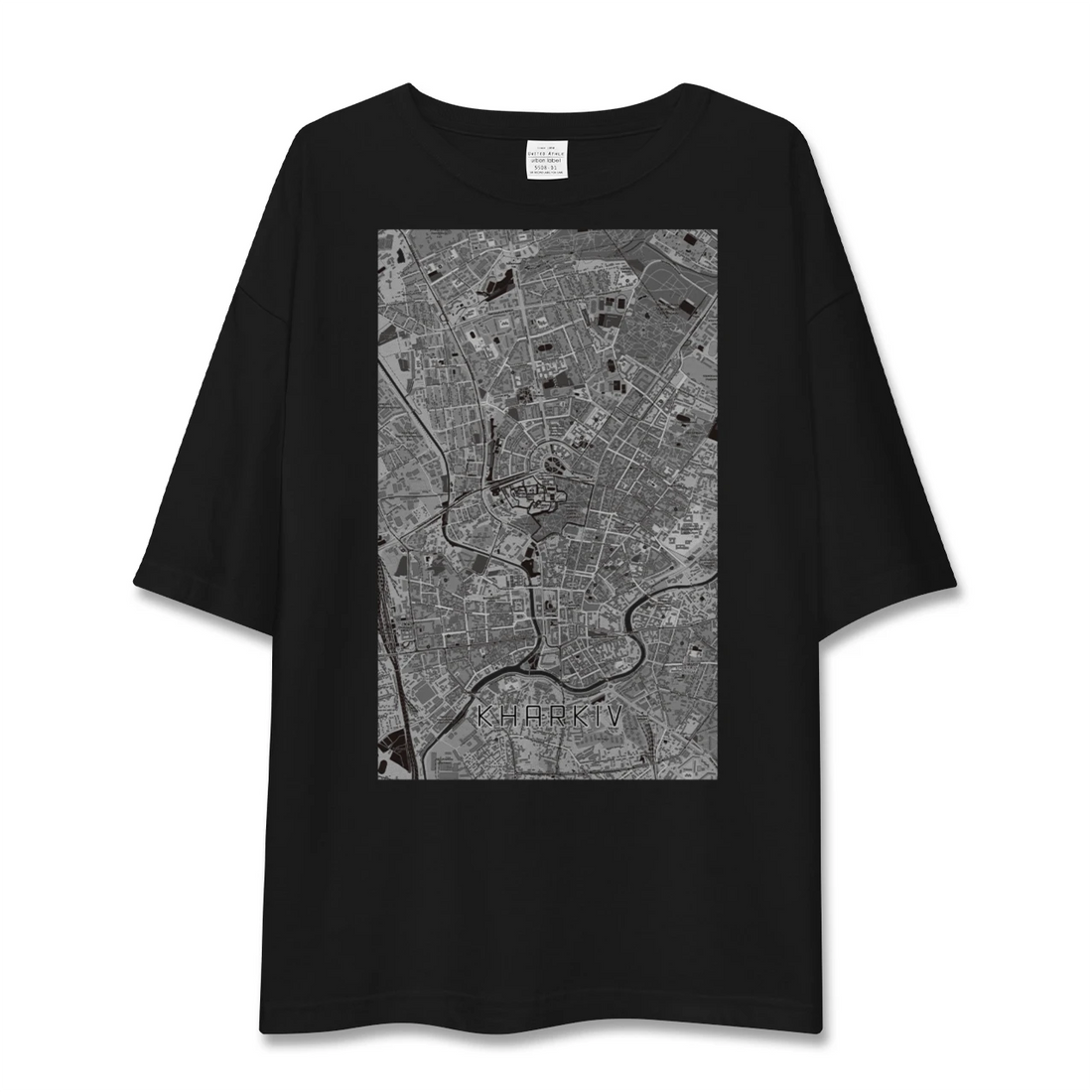 【ハルキウ(ウクライナ)】地図柄ビッグシルエットTシャツ