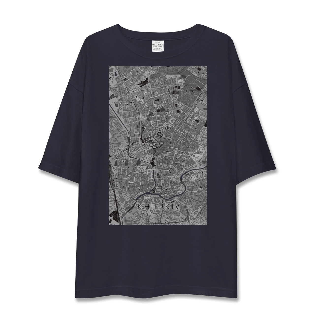 【ハルキウ(ウクライナ)】地図柄ビッグシルエットTシャツ