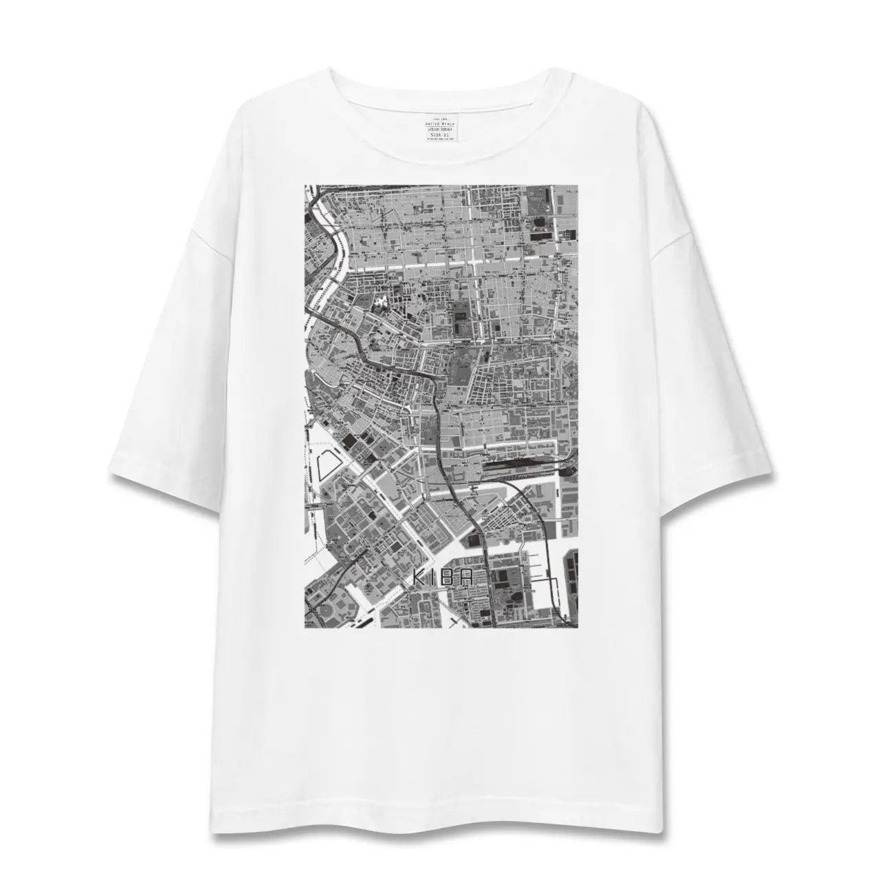 【木場(東京都)】地図柄ビッグシルエットTシャツ