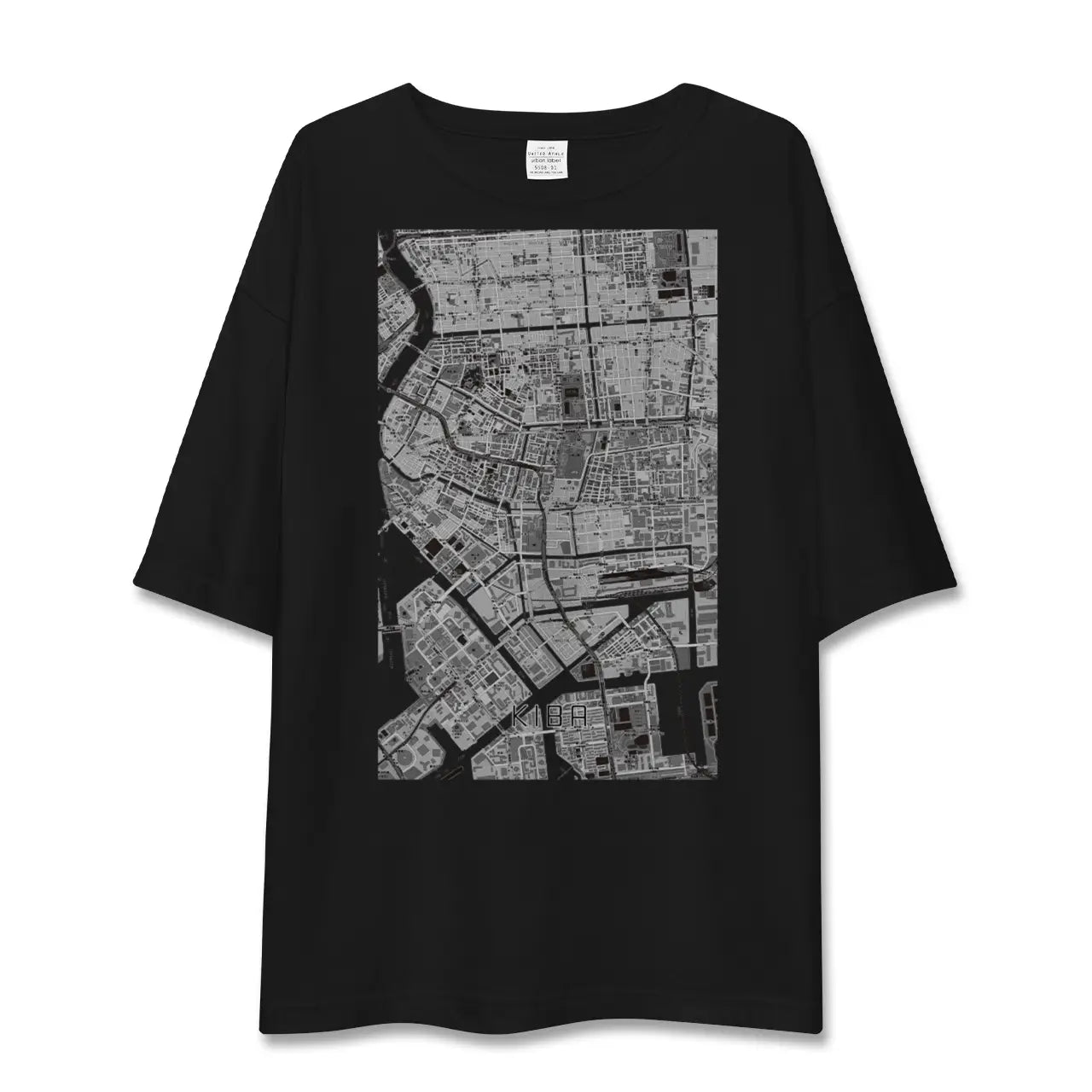 【木場(東京都)】地図柄ビッグシルエットTシャツ