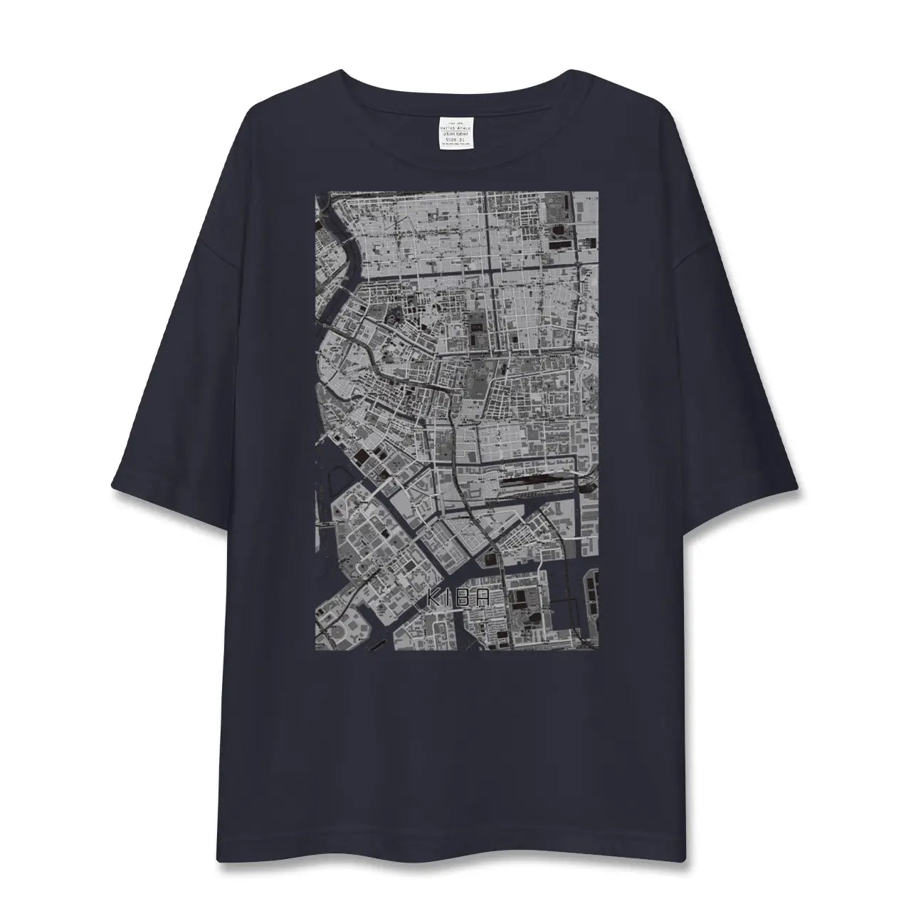 【木場(東京都)】地図柄ビッグシルエットTシャツ
