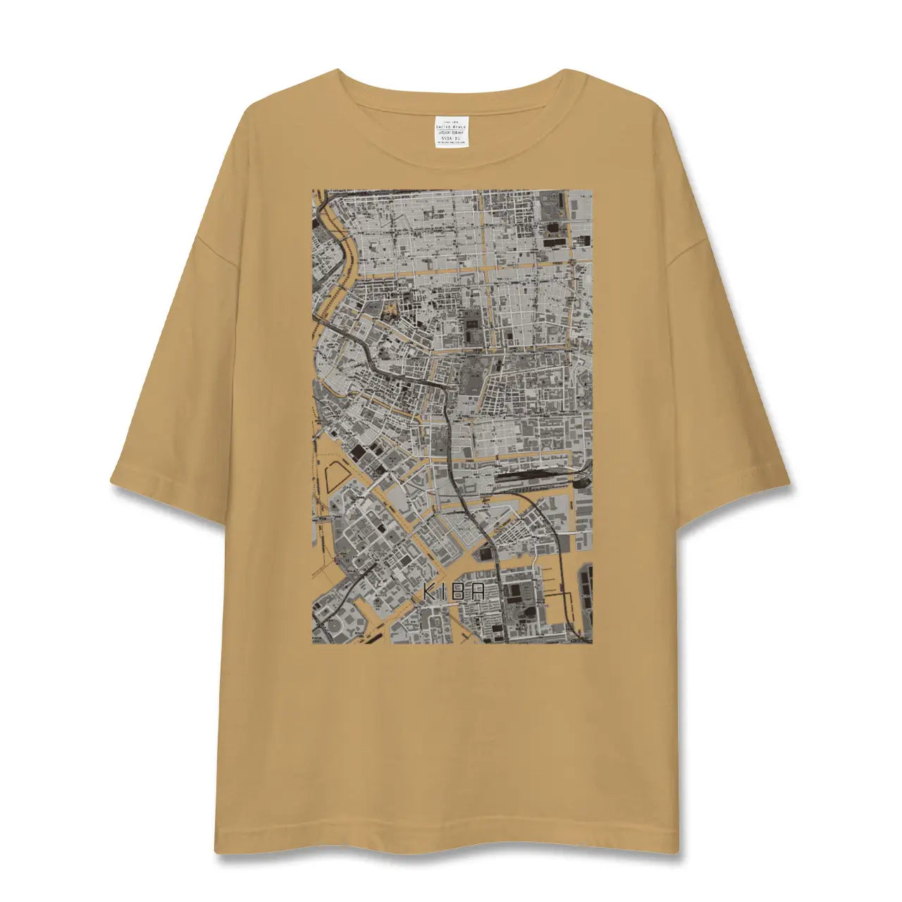 【木場(東京都)】地図柄ビッグシルエットTシャツ