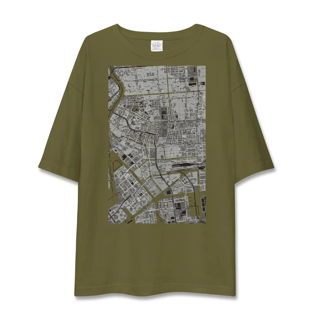 【木場(東京都)】地図柄ビッグシルエットTシャツ