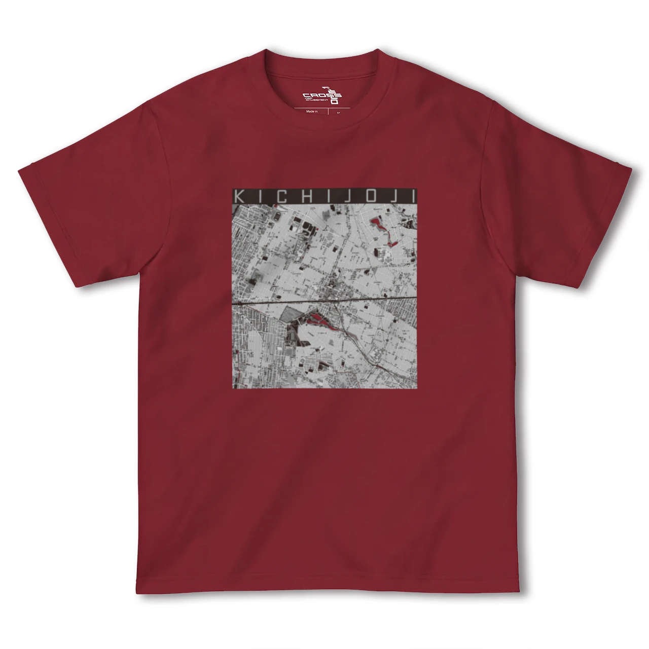 【吉祥寺2(東京都)】地図柄ヘビーウェイトTシャツ
