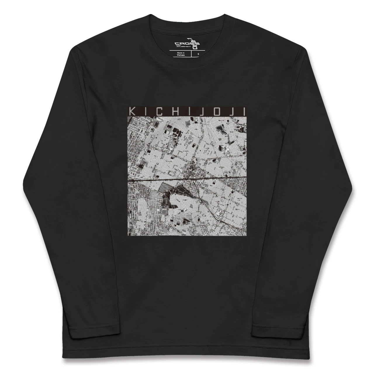 【吉祥寺2(東京都)】地図柄ロングスリーブTシャツ