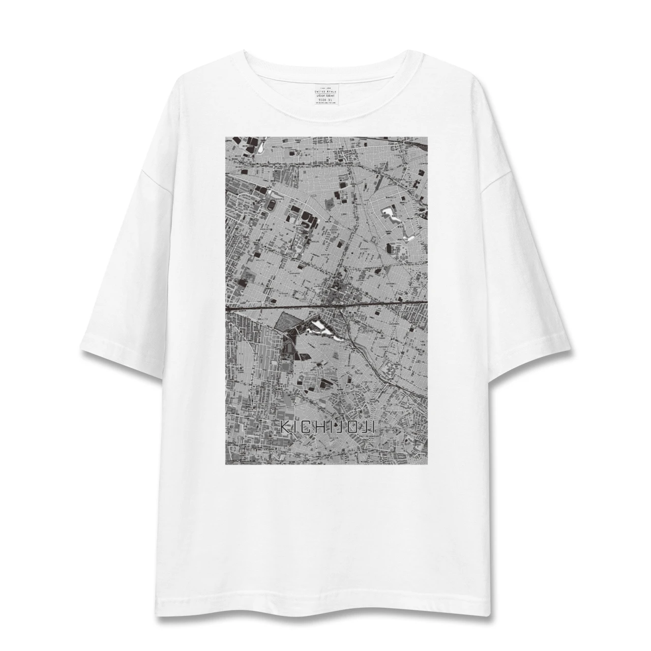 【吉祥寺2(東京都)】地図柄ビッグシルエットTシャツ
