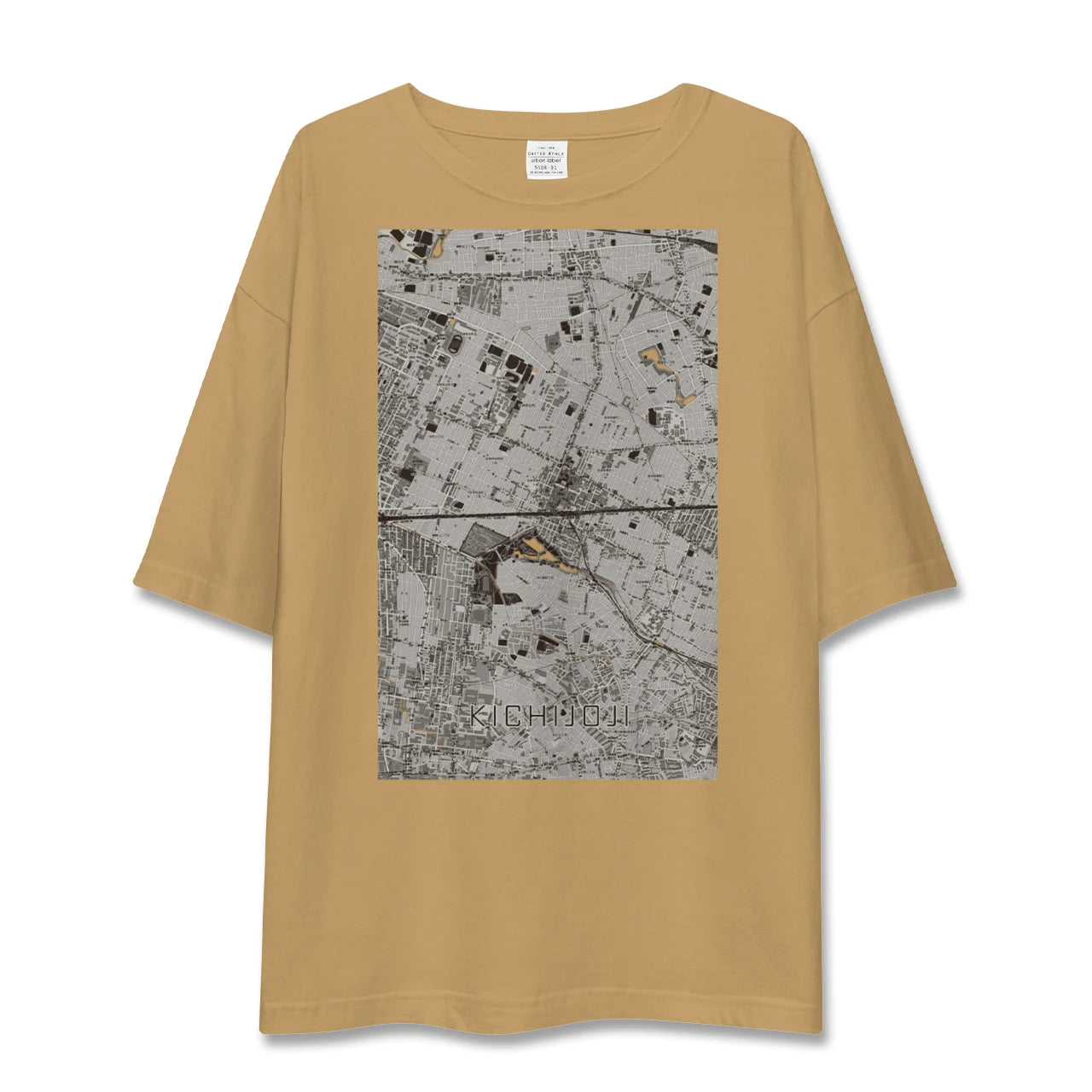 【吉祥寺2(東京都)】地図柄ビッグシルエットTシャツ