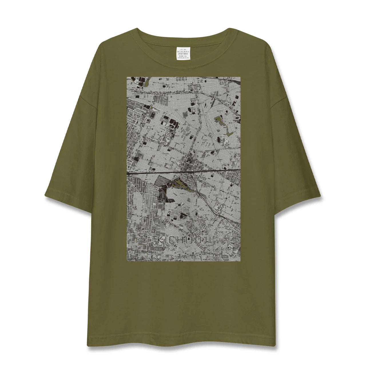 【吉祥寺2(東京都)】地図柄ビッグシルエットTシャツ