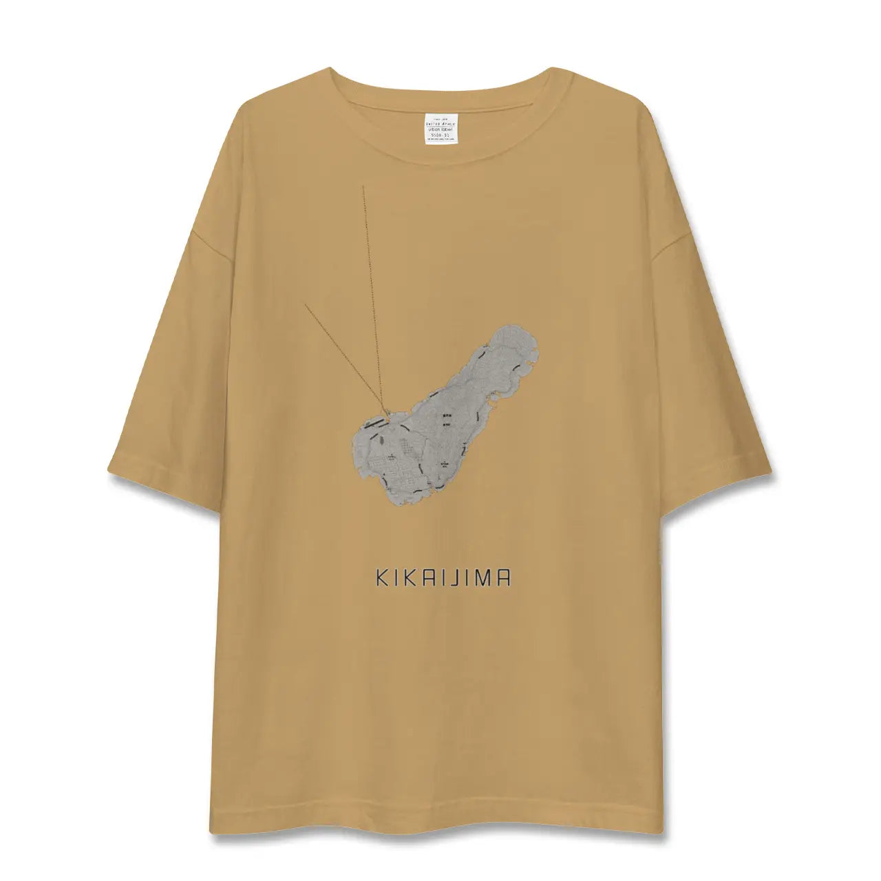 【喜界島(鹿児島県)】地図柄ビッグシルエットTシャツ