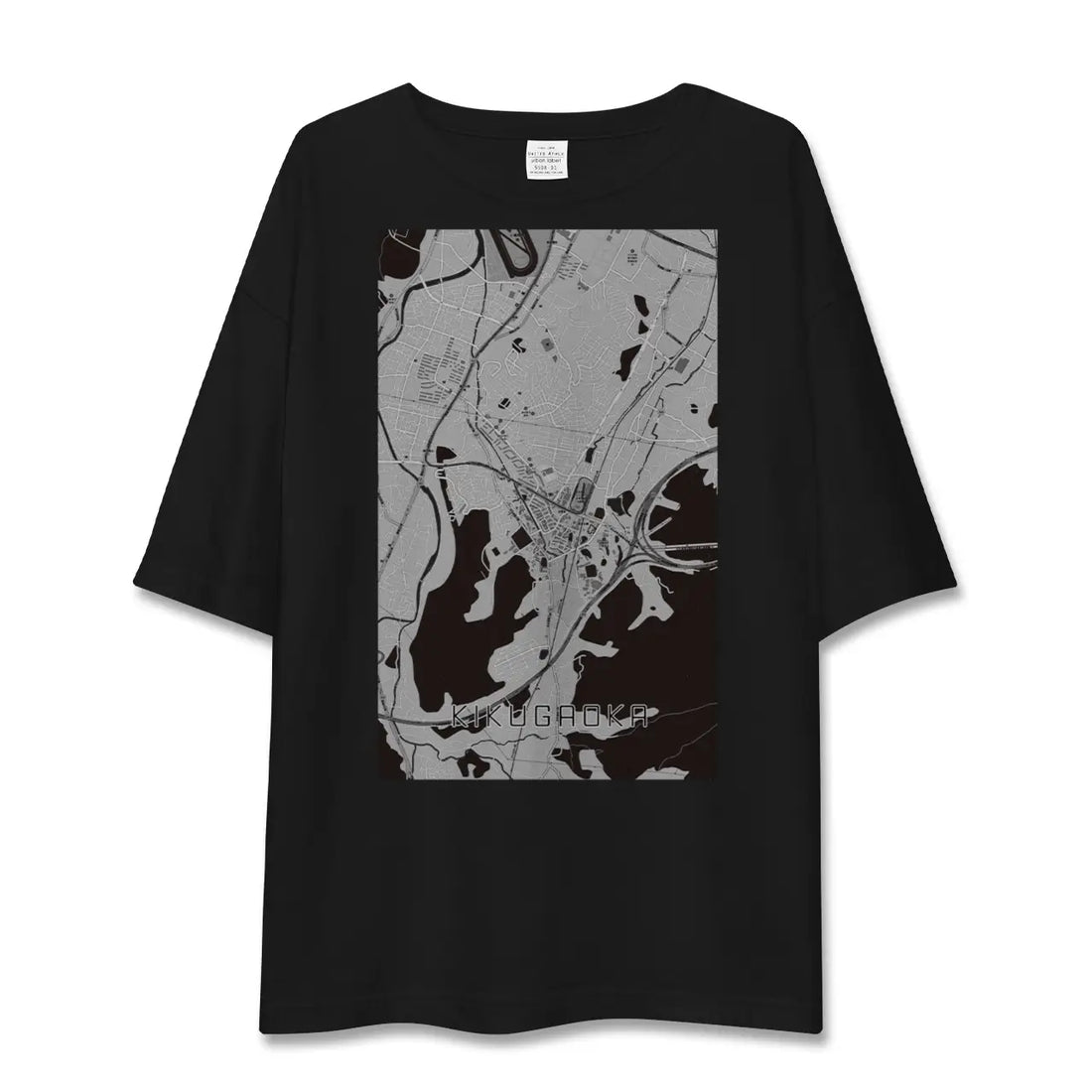 【企救丘(福岡県)】地図柄ビッグシルエットTシャツ