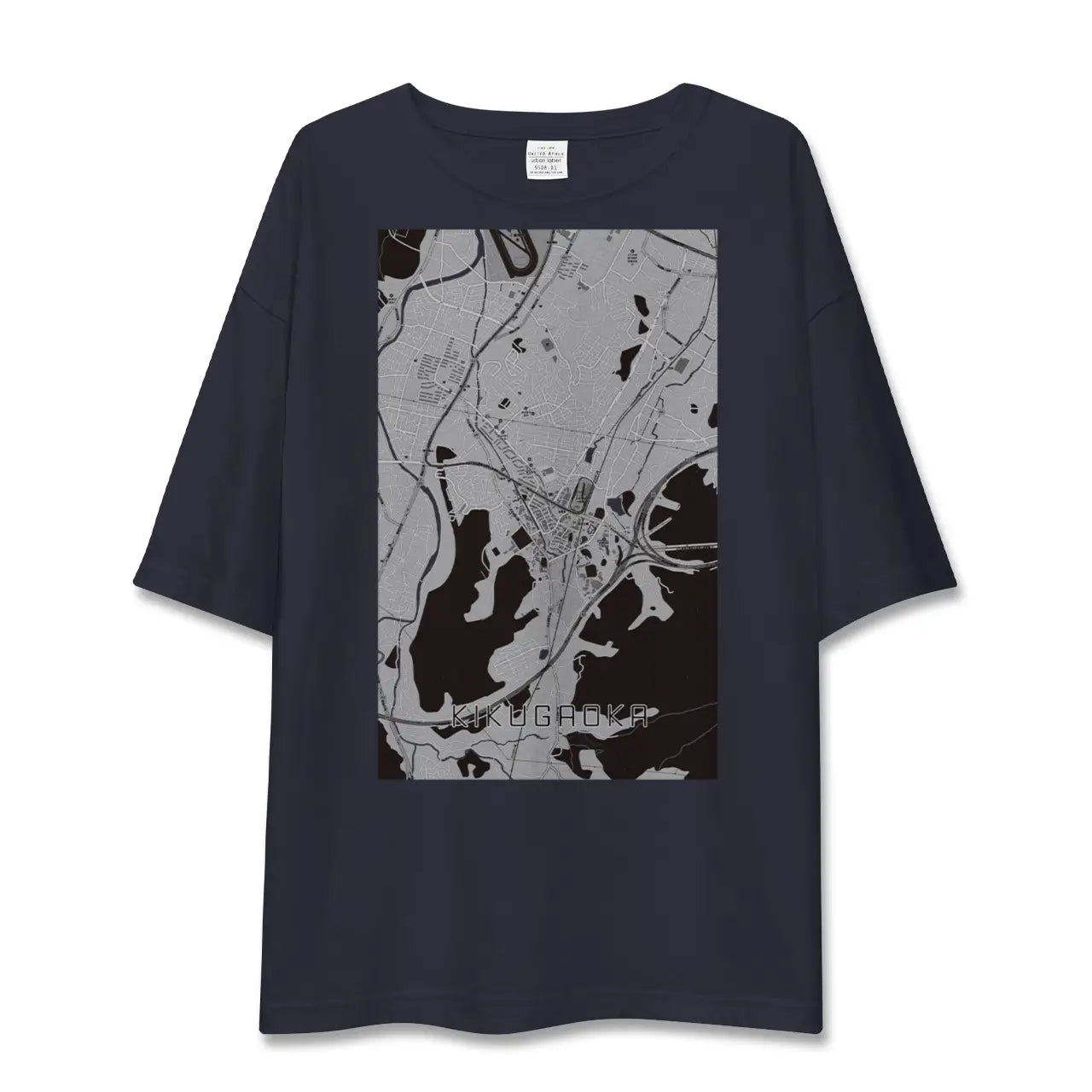 【企救丘(福岡県)】地図柄ビッグシルエットTシャツ
