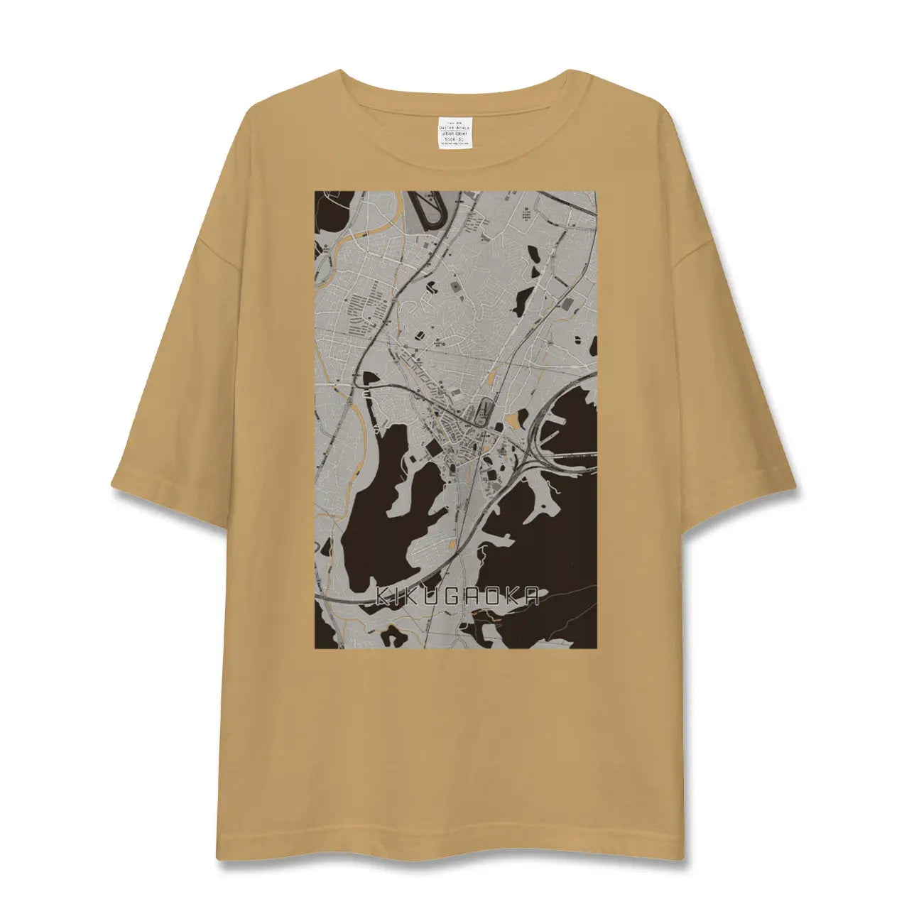 【企救丘(福岡県)】地図柄ビッグシルエットTシャツ
